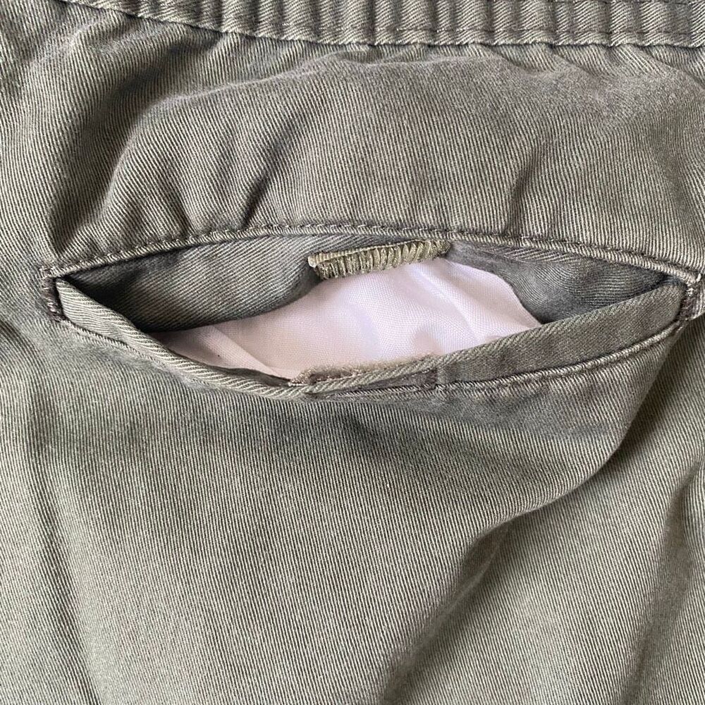 Puritan men XL cotton blend pull on casual chino pants olive green - Picture 12 of 14